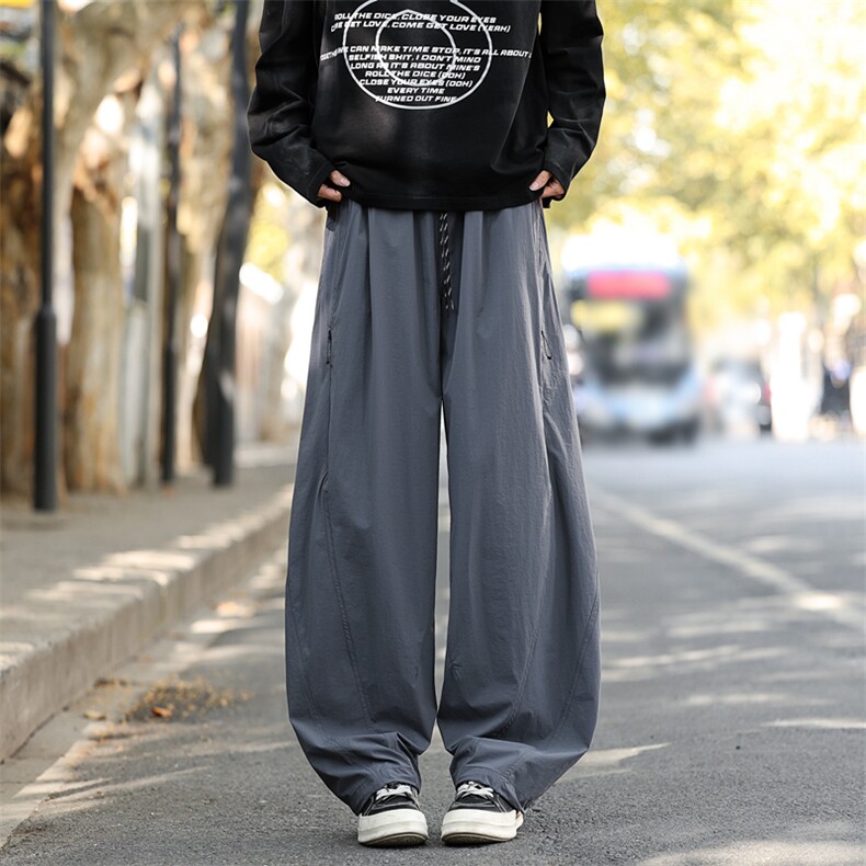春季新款现货男女同款直筒休闲裤DSA157B-K2618-P50，男装休闲裤，电商A157B