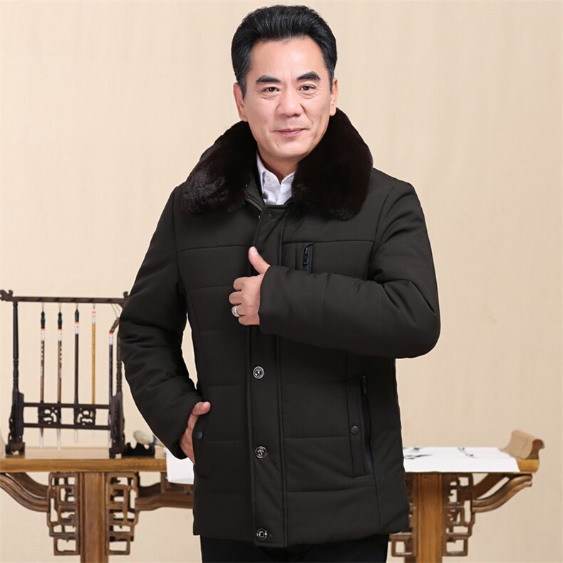 中老年男装棉衣男老人棉服棉袄中长款棉服爸爸冬季外套图片