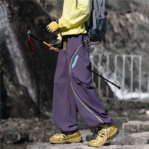 抖音品质户外线条拼接机能设计山系冲锋裤B315-K26007-特p45控88图片