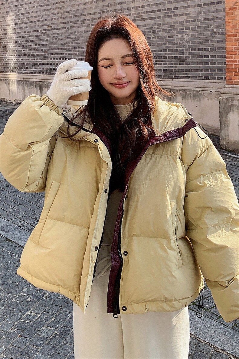 现-货【新款首-发】90%白鸭绒韩版宽松加厚外套1860款-P265-K365,女装羽绒服,浙宝285（原212）