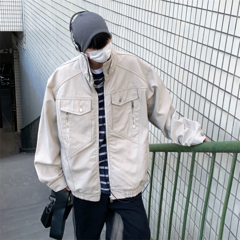 得物二开外套男款春潮牌宽松夹克痞帅机车JK1183-P118,男装夹克,星座1103-3