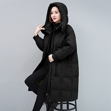 时尚中长款羽绒服女冬季新款保暖显瘦外套，女装羽绒服，姿萝菲