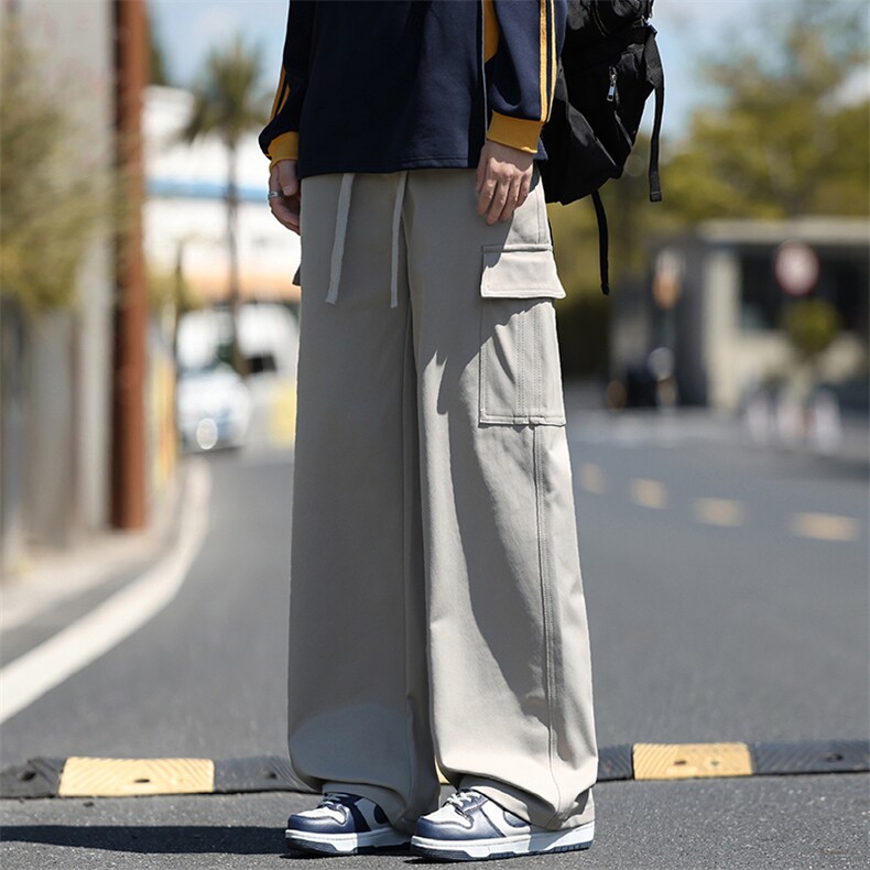 2025秋冬新款休闲男裤厚款直筒宽松松紧腰橡筋工装裤子3361-特P42图片