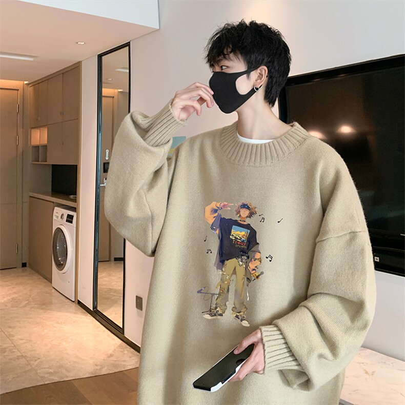 8XL半高领毛衣男大码胖子针织衫毛线衣M18419-P45加绒款-P65,男装针织衫/毛衣,电商A040