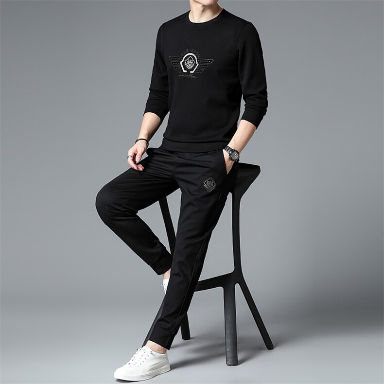 S3071-2钱塘2020-2春秋新款时尚休闲帅气中青年男士卫衣P142,男装休闲套装,钱塘207-2