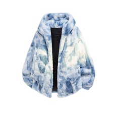 MY1172-特P108一件过冬兔毛扎染棉衣外套连帽加厚阔版穿到200斤，男装棉衣，电商A059