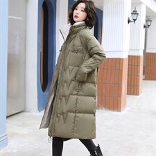 中长款羽绒服女2020年冬季新款韩版宽松白鸭绒时尚外套，女装羽绒服，寒都衣屋