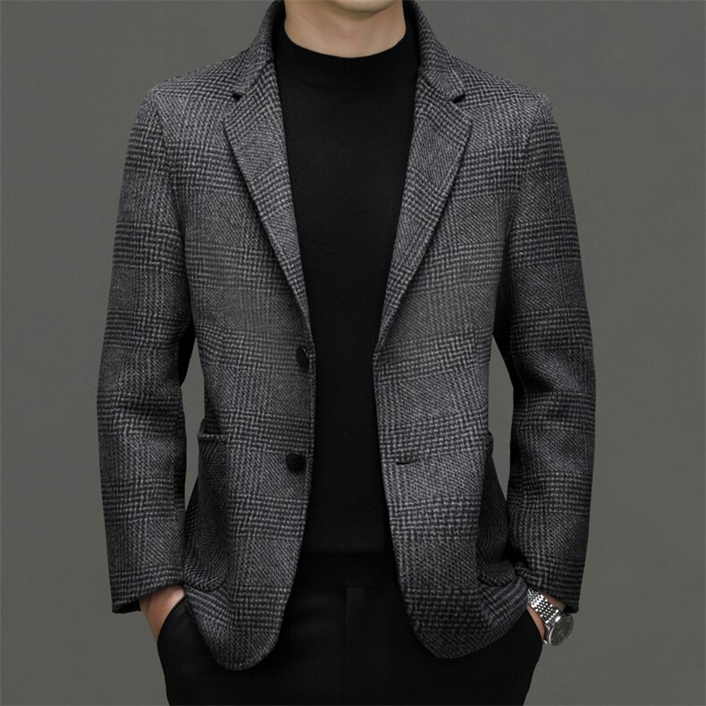 秋冬新款2023年男士羊毛双面呢男大衣呢子外套,男装毛呢大衣,电商B360