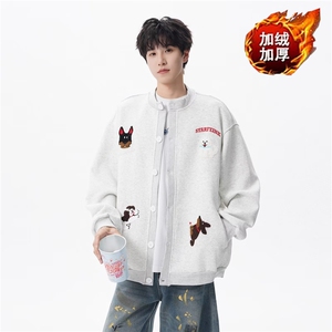 1506-1/GA2360/P57春秋季复古潮牌毛巾绣重磅开衫卫衣1图片