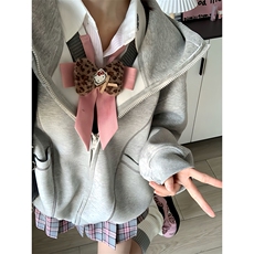 抖音得物高品质秋冬美式高街重磅结构辑明线纹理连帽卫衣外套W111，女装短外套，电商A486-1