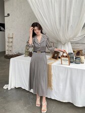 YCJ千鸟格连衣裙，女装连衣裙，YCJ