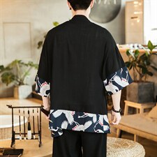 夏季大码风汉服唐装薄款和服防晒衫披风复古道袍中性F10/P65，男装风衣，钱塘713