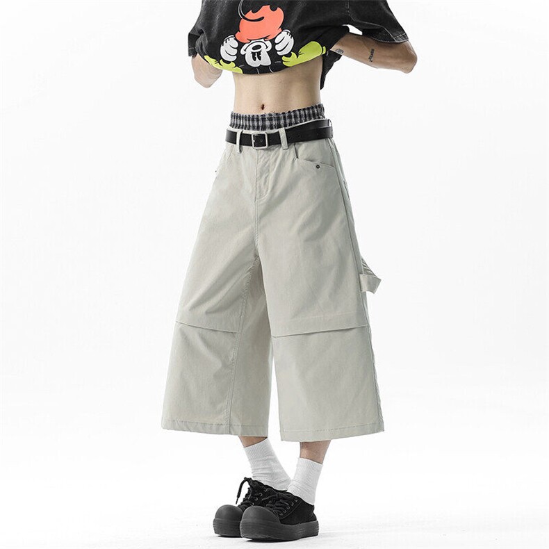 美式复古宽松工装七分牛仔裤女2026夏季新款休闲阔腿裤YD710-P60,男装牛仔裤,星座509