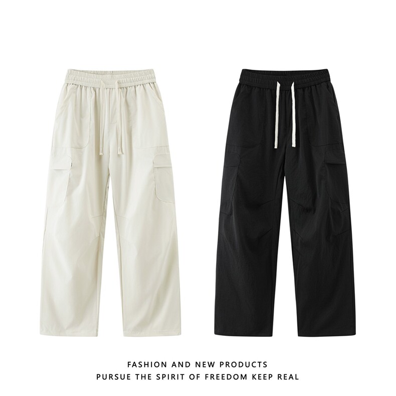 春季美式复古高街工装裤宽松直筒男女同款登山潮牌hippop休闲裤，男装工装外套，星座506A