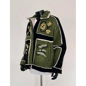 706-1-MY531-P118  现货  冬季男士撞色翻领棉衣复古保暖棉服外套图片