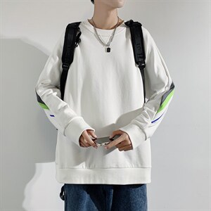 ！秋季上衣男圆领卫衣男装港风长袖t恤男外套男W105-P23图片