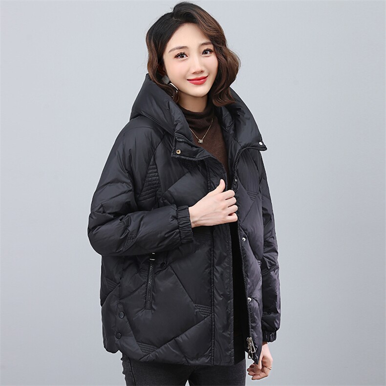2025冬季时尚简约优雅休闲潮流轻盈保暖羽绒服,女装羽绒服,独衣靓