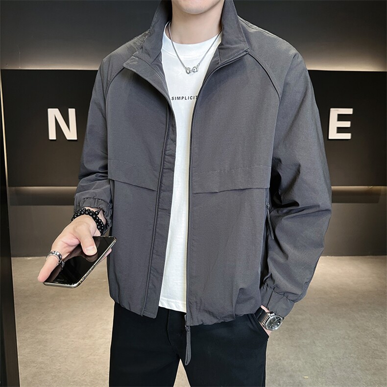夹克男休闲上衣纯色休闲立领夹克外套A329-JK2527-P115,男装夹克,电商A329