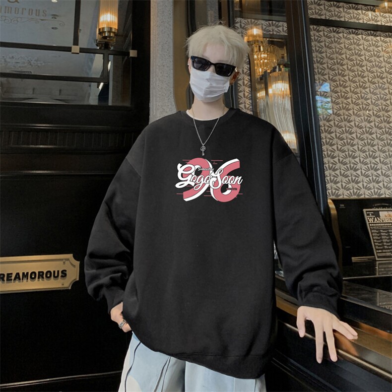 ！圆领卫衣男装港风长袖T恤男外套男WY254-特P23,男装T恤,电商B367