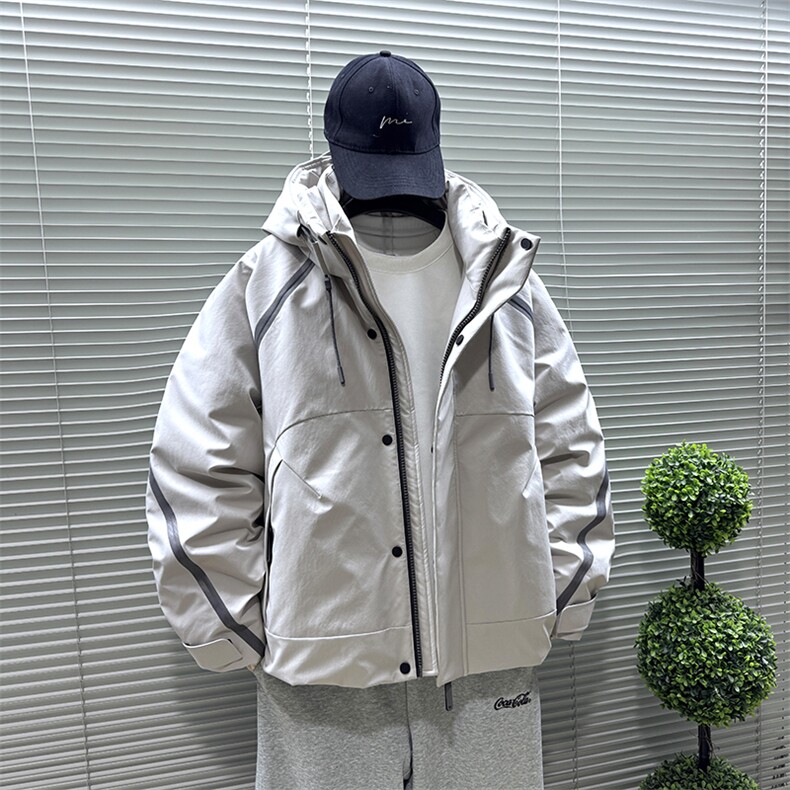 2025新标90白鸭绒工装机能加厚派克男连帽羽绒服外套333-P370,男装羽绒服,钱塘708(原3018)