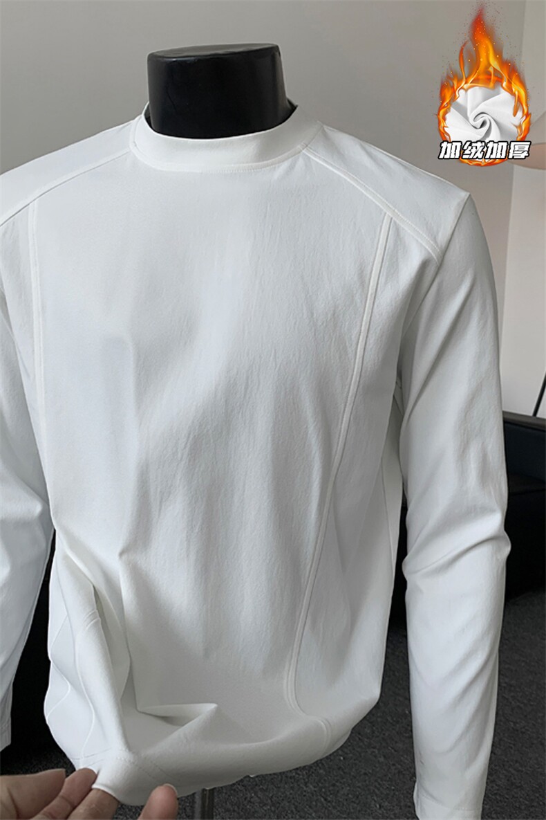2025HT25840加绒假模大码长袖拼接圆领T恤M-5XHT25980-特P25,男装T恤,电商A022