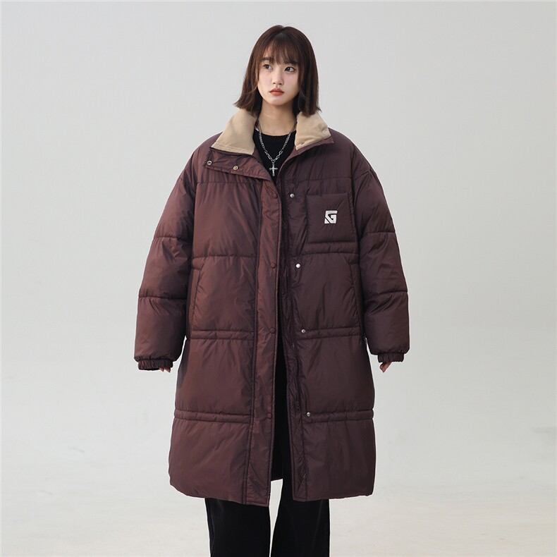 中性风美式复古潮牌中长款羽绒服大码过膝羽绒服男77930P258控378，女装羽绒服，星座226-1