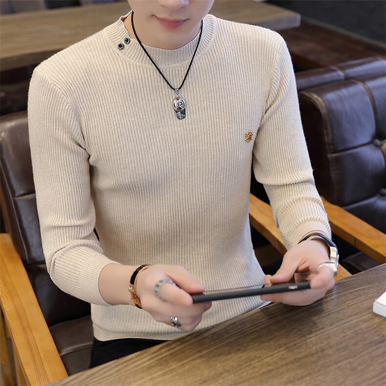 2021秋冬季男毛衣圆领男士针织衫高领毛衣男不起球,男装针织衫/毛衣,星座410-6（原星座1304-1）