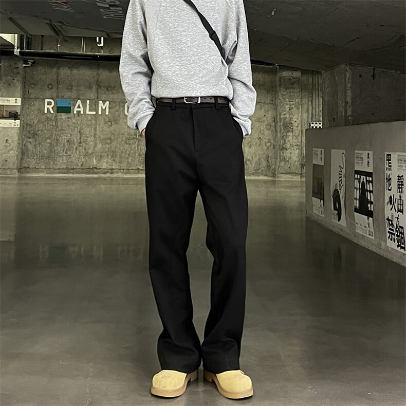 902-823-P45毛呢裤加厚保暖休闲裤子男搭配毛衣卫衣夹克针织衫，男装夹克，星座902A