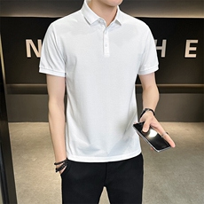夏季新款短袖型男纯色POLO衫T恤休闲百搭半袖上衣PL88-P33，男装Polo衫，星座310B-3