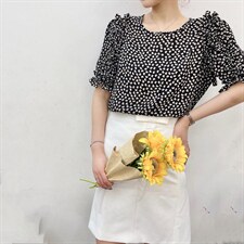 夏季新款设计感花花袖小衫，其它，青橙愫(7F)