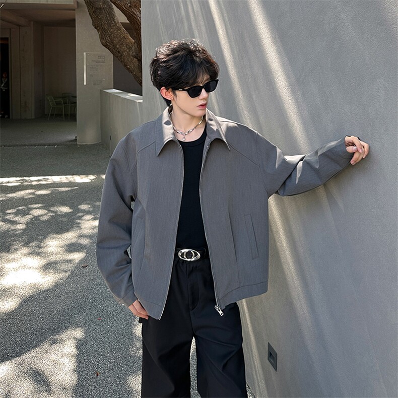 现货  老钱风复古简约休闲外套男夹克  A071-3326-P98图片