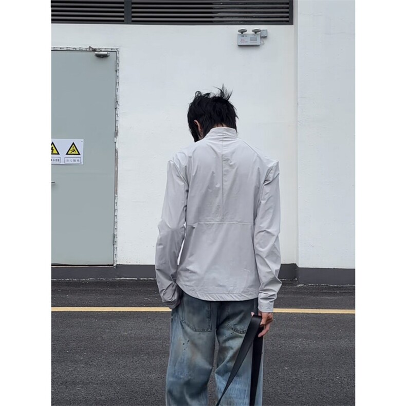 美式立领防晒外套男款夏季薄款冰丝速干防晒衣高级感痞帅修身夹克,男装防晒衣,星座1212