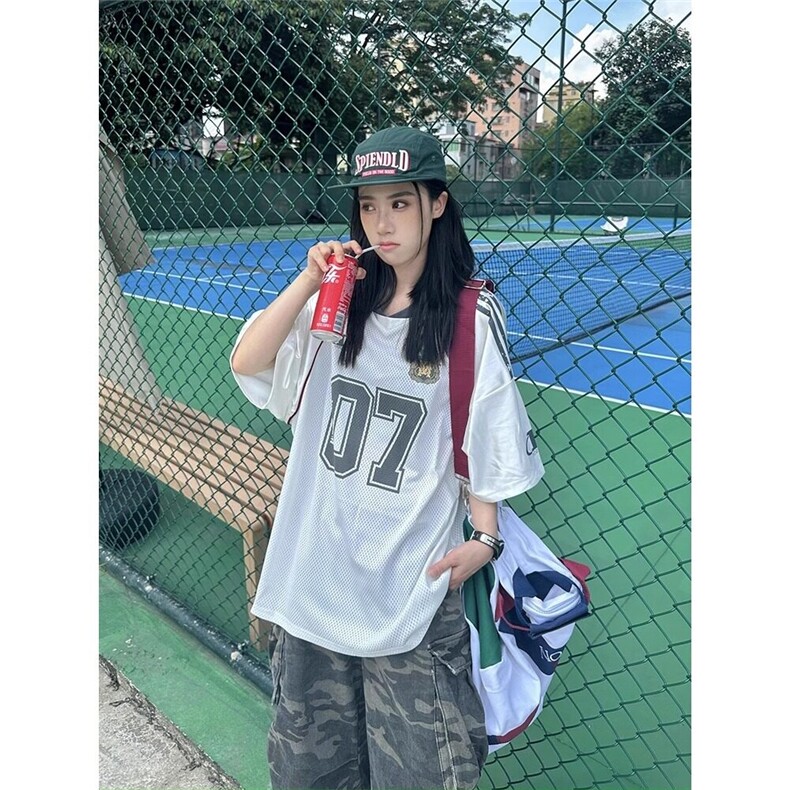 网图现货美式复古宽松冰球运动圆领潮流T恤男女T189/特P35,男装T恤,星座205-3