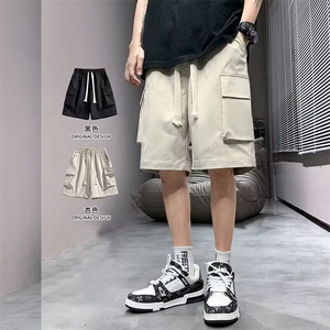 宽松型常规青少年潮流新款百搭潮夏季工装裤子男五分裤休闲短裤图片