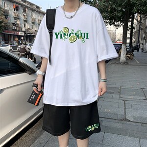 2025夏季港风纯棉运动短袖短裤套装男 A161-2-TZ102-P55图片