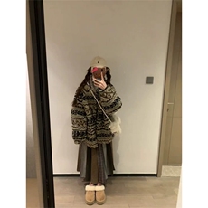 网图有货美式复古民族风提花摇粒绒夹克男女开衫外套A1102-P80，男装民族服装，星座1505