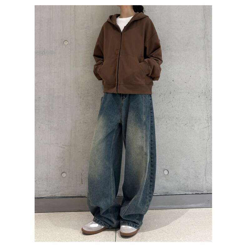 1506-1/KT88981/P44水洗做旧扎染微喇牛仔裤男女款显瘦解构设计感,男装牛仔裤,星座1506-1