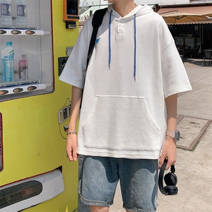 特P38控68 华夫格冰丝连帽短袖男夏季外套中性宽松LM01图片