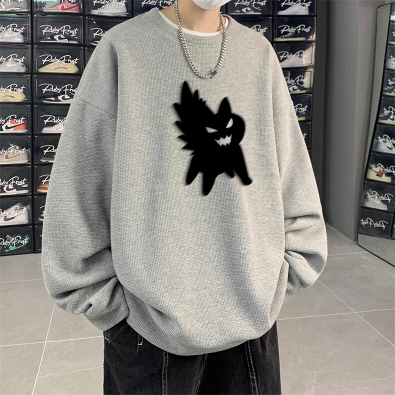 华夫格！华夫格上衣男圆领华夫格卫衣男大码长袖t恤男HY170-P30,男装卫衣,电商B367