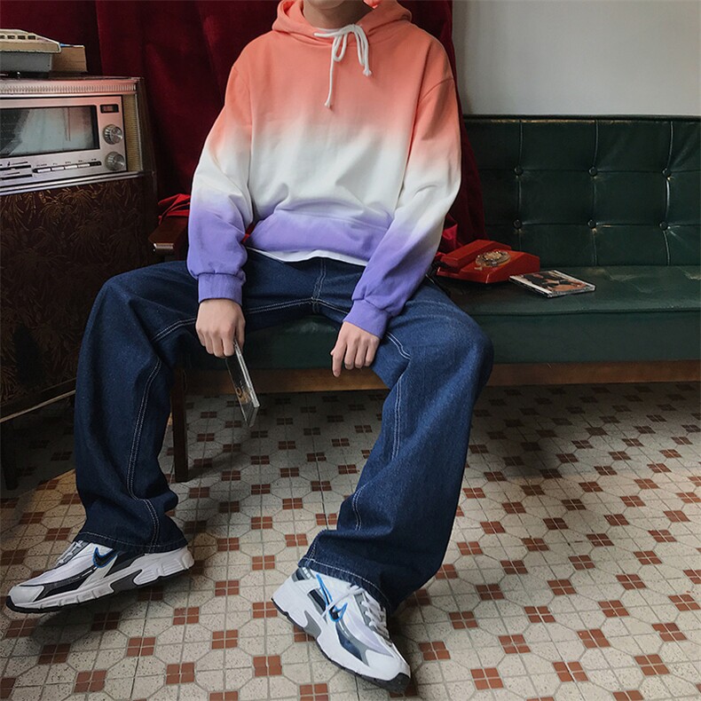 秋季渐变吊染休闲卫衣高品质全棉703-W178,男装卫衣,星座703