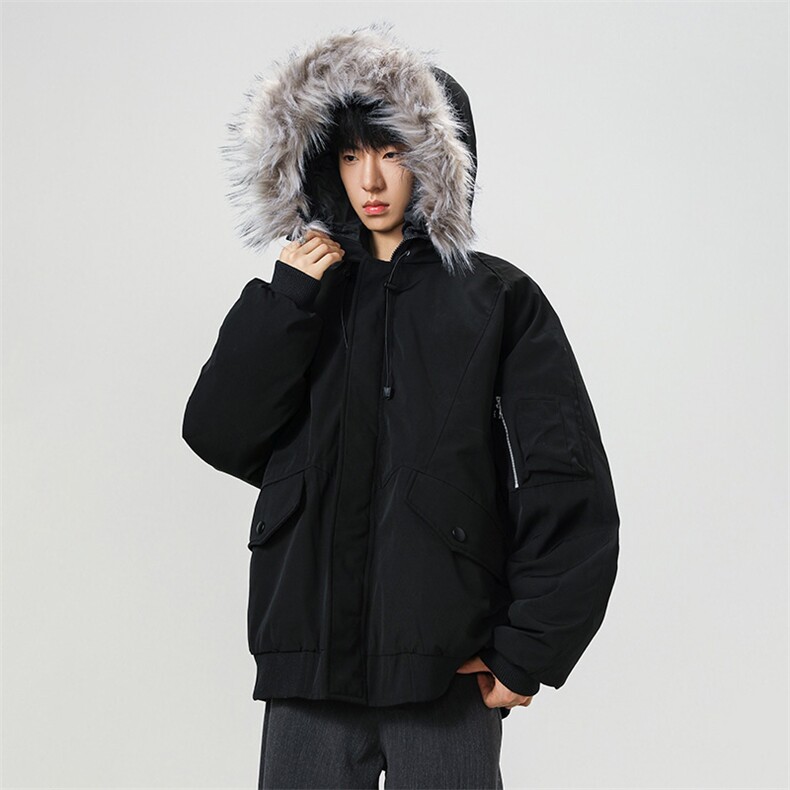 美式毛领派克棉服男冬季加厚工装棉衣情侣外套M060-P110迷彩P115,男装棉衣,星座308B-2