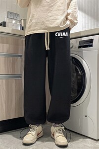 华夫格运动裤男大码抽绳休闲裤卫裤 HK78248-P35 加绒款P45图片