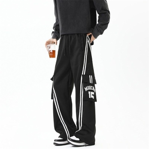 美式hiphop工装裤春秋季2025新款男女款情侣服阔腿裤子K6060-P47