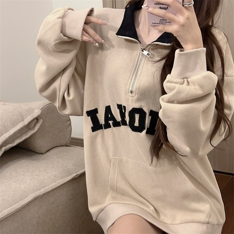 潮牌卫衣设计感刺绣上衣秋冬韩版宽松情侣开衫连帽卫衣E559-P45,男装卫衣,星座911-2(原星座613-2）