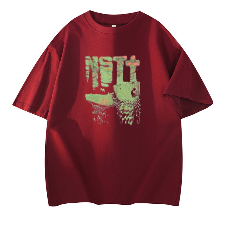 可设48小时发货支持抖音得物来样二开230克重磅美式短袖t恤MT359，男装T恤，电商A486