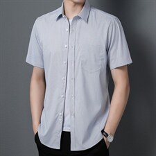 DN62220限价98元男士2023夏短袖衬衫商务休闲修身衬衣P60，男装衬衫，电商B360