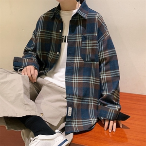 2025秋冬港风长袖格子衬衫学生衬衣校服班服 CS2000/特P28 蓝色2图片