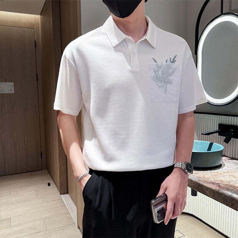 夏男翻领POLO衫拼色男休闲宽松休闲衬衣小伙A236-82563-P60,男装Polo衫,电商A236