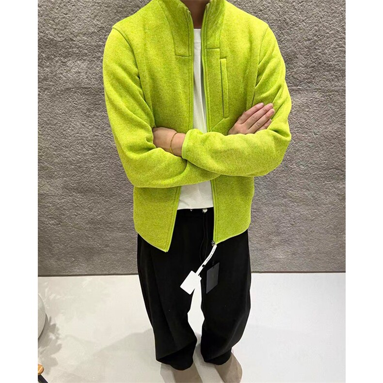 高品户外运动花纱针织拉绒内里针织夹克加绒外套男女A1171-P85,男装夹克,星座1505