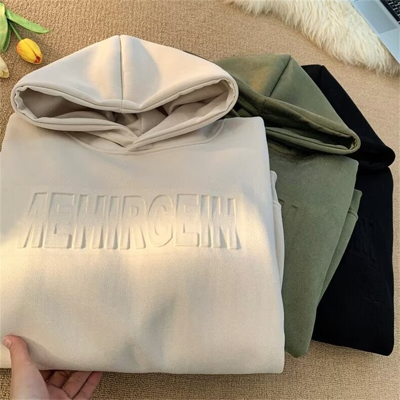 鹿皮绒加绒卫衣男潮ins港风潮流BA127P55,男装卫衣,星座1116-2